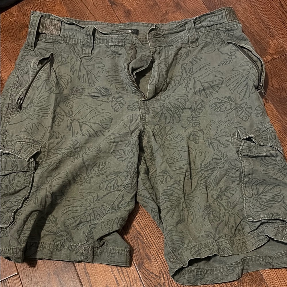 George Green Cargo Shorts with Utilitarian Design